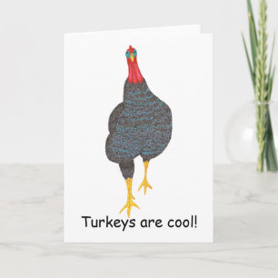 Turkeys are cool, pointillism Greeting Cards