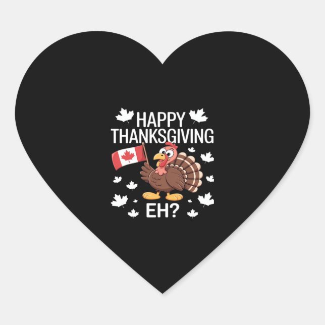 Turkey's Day Off Oversized T-Shirt Heart Sticker (Front)
