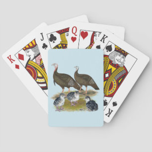 Turkeys Eastern Wild Family Playing Cards
