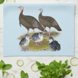 Turkeys Eastern Wild Family Tea Towel
