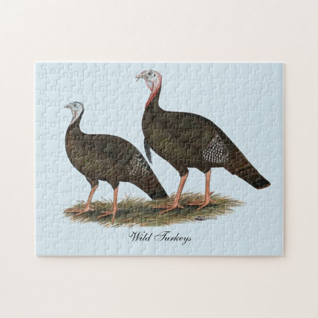 Turkeys Eastern Wild Pair Jigsaw Puzzle (Horizontal)