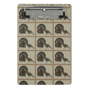 Turkeys Standard Bronze Portrait Mini Clipboard