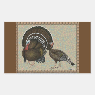 Turkeys Standard Bronze Portrait Rectangular Sticker
