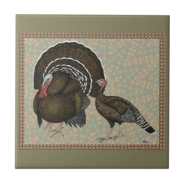 Turkeys Standard Bronze Portrait Tile (Front)