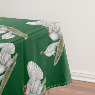 Turkeys White Holland Tablecloth