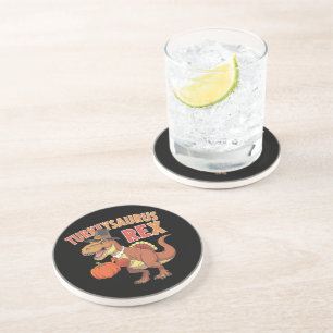 Turkeysaurus Rex Dab Turkey Dino Toddler Boys Coaster