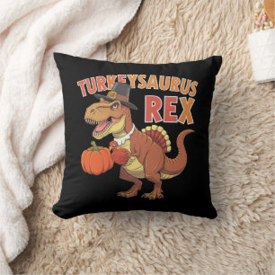 Turkeysaurus Rex Dab Turkey Dino Toddler Boys  Cushion