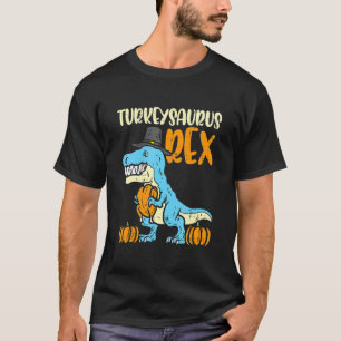 Turkeysaurus Rex Dab Turkey Dino Toddler Boys Than T-Shirt