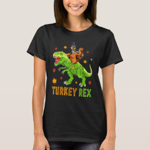 Turkeysaurus Rex Dab Turkey Dino Toddler Boys Than T-Shirt