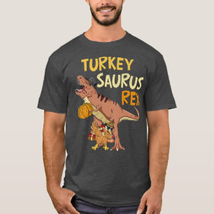 Turkeysaurus Rex Funny Turkey Dabbing Trex Thanksg T-Shirt
