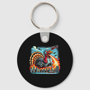 Turkeyzilla – Fire-breathing Thanksgiving Dino Tur Key Ring