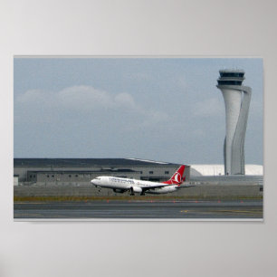 Turkish Airlines .Istanbul Airport Takeoff  Poster