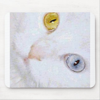 Turkish Angora- 2 different eye colours Mouse Pad