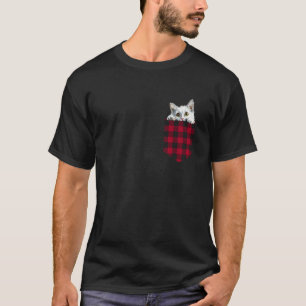 Turkish Angora Cat In Pocket Peeking Kitten Lover T-Shirt
