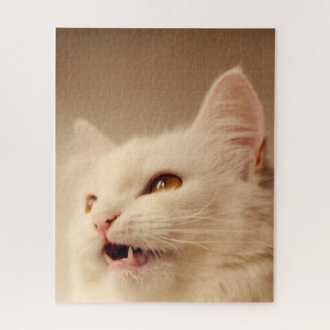 Turkish Angora Cat. Jigsaw Puzzle (Vertical)