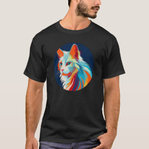 Turkish Angora Colourful Art, Love Cats T-Shirt