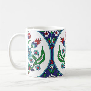 Turkish arabic, tulip flowers, seamless pattern. coffee mug