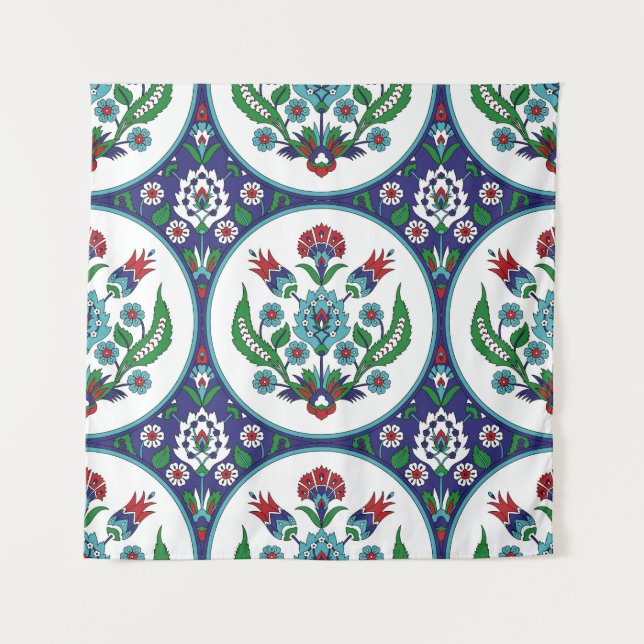 Turkish arabic, tulip flowers, seamless pattern. tapestry (Front)