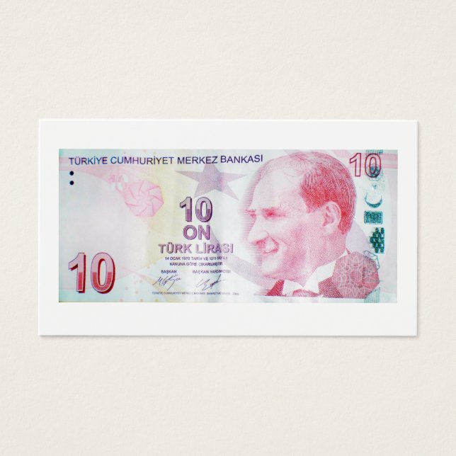 Turkish banknote, face value of 10 lire      (Front)