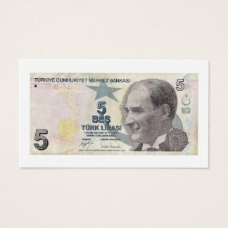 Turkish banknote, face value of 5 lire