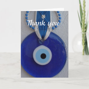Turkish bead Amulet evil eye thank you card
