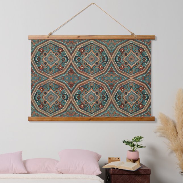 Turkish Beautiful Old Pattern Modern Collection Hanging Tapestry (Bedroom)