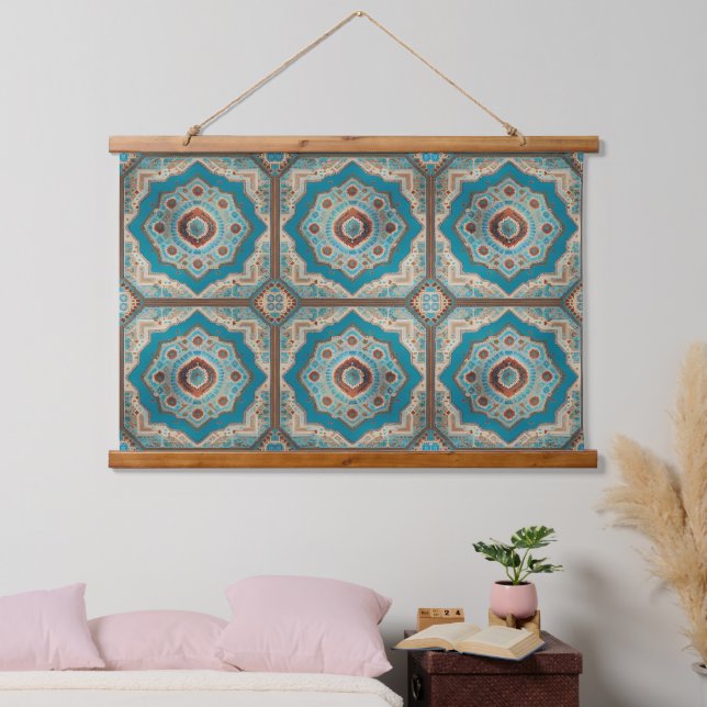 Turkish Beautiful Old Pattern Trendy Collection Hanging Tapestry (Bedroom)
