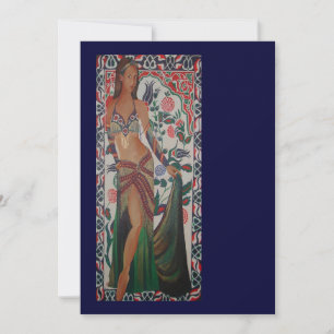 Turkish Belly Dancer With Traditional Art Backgrou