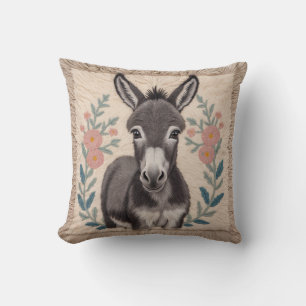 Turkish Black and White Donkey Kilim Pillow