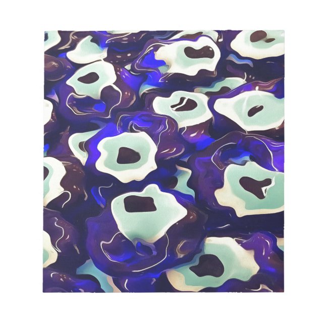 Turkish Boncuk Eye Shaped Amulet Bizarre Art Notepad (Front)