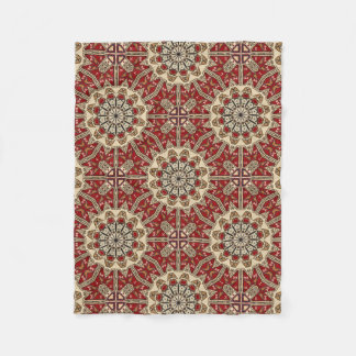 Turkish carpet kaleidoscope fleece blanket