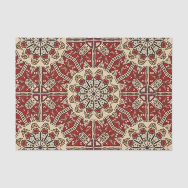 Turkish carpet kaleidoscope tissue paper (Front)