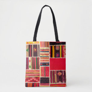 Turkish carpet patchwork handmade. Patchwork patte Tote Bag