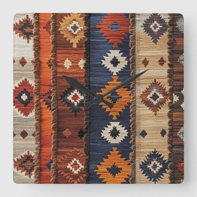 Turkish Carpet  Square Wall Clock (Front)