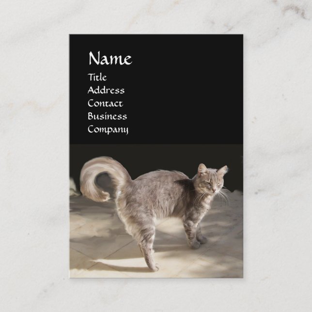 TURKISH CAT MONOGRAM BUSINESS CARD (Front)