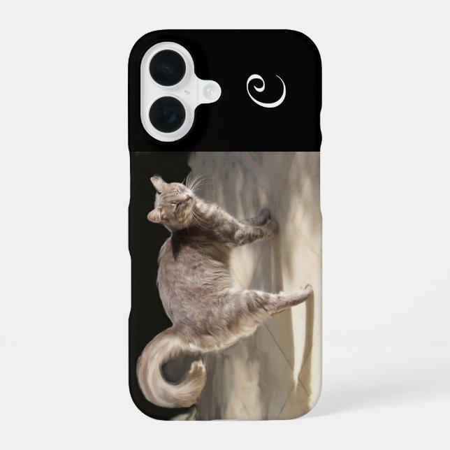 TURKISH CAT MONOGRAM iPhone 16 CASE (Back)