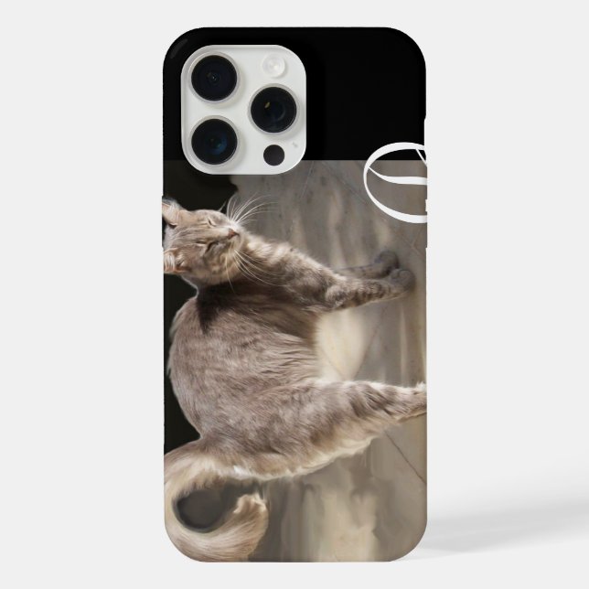 TURKISH CAT MONOGRAM iPhone CASE (Back)