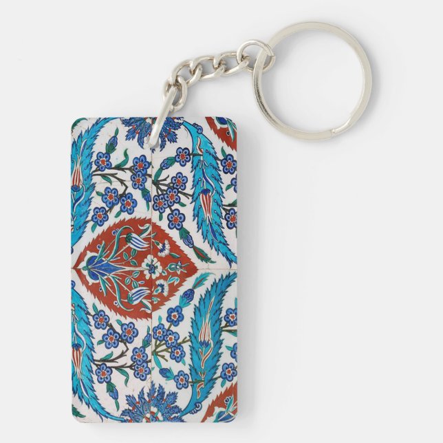 Turkish Ceramic Floral Key Ring (Back)