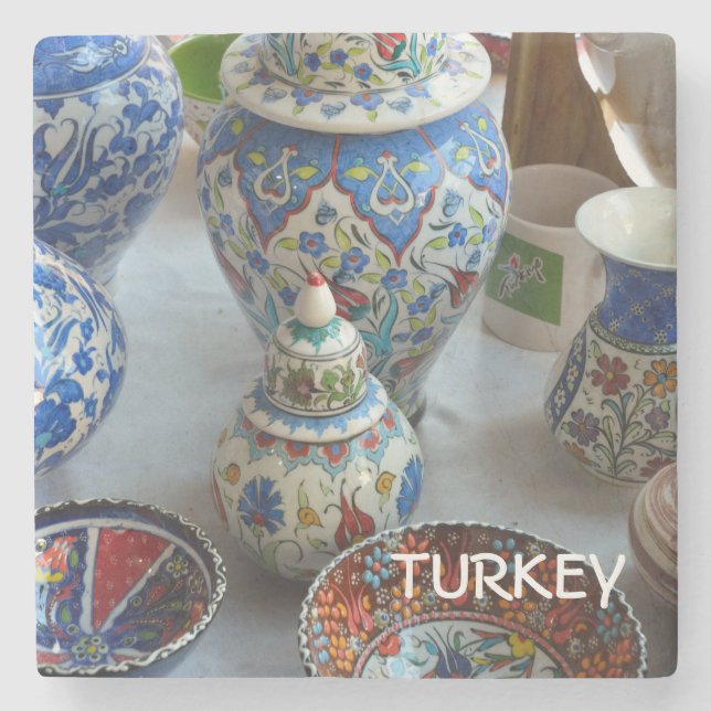 Turkish Ceramics Stone Coaster (Front)