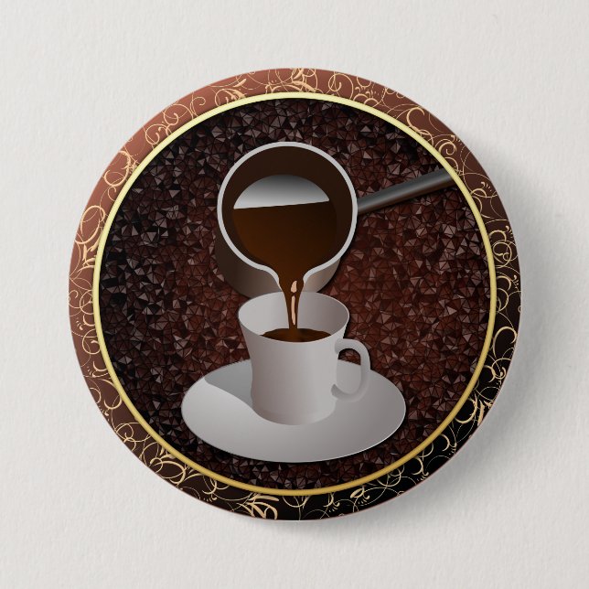 Turkish Coffee 7.5 Cm Round Badge (Front)
