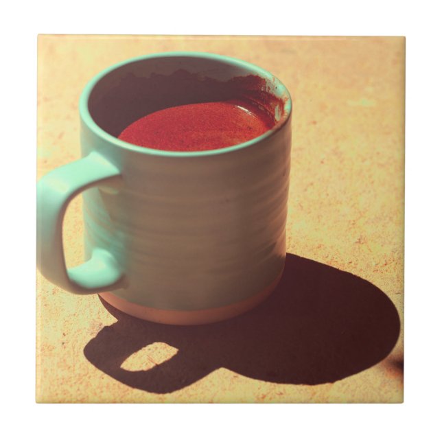 Turkish Coffee Rich Foam Mug Cup Ceramic Tile (Front)