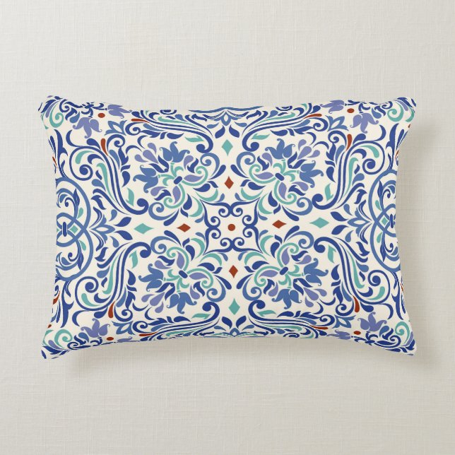 Turkish Colourful: Endless Tile Elegance. Decorative Cushion (Front)