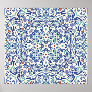 Turkish Colourful: Endless Tile Elegance. Poster