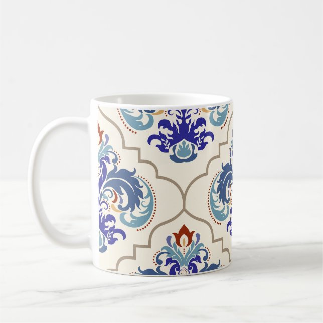 Turkish Colourful Pattern: Endless Beauty. Coffee Mug (Left)