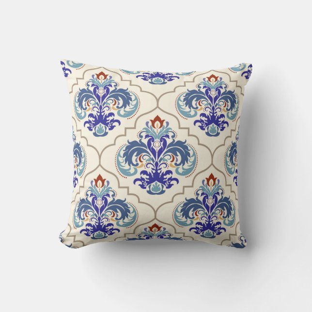 Turkish Colourful Pattern: Endless Beauty. Cushion (Front)