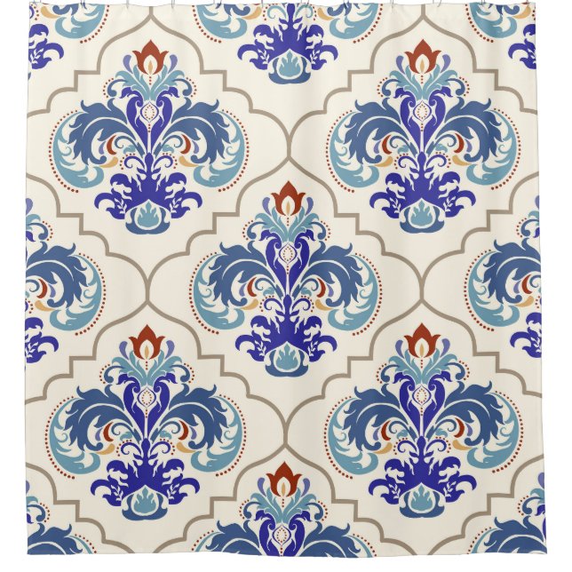 Turkish Colourful Pattern: Endless Beauty. Shower Curtain (Front)