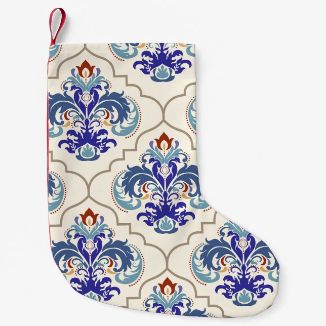 Turkish Colourful Pattern: Endless Beauty. Small Christmas Stocking (Front)