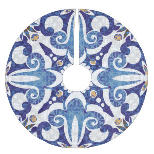 Turkish Colourful: Vintage Eastern Pattern Brushed Polyester Tree Skirt