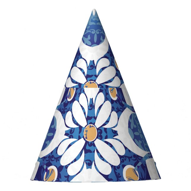 Turkish Colourful: Vintage Eastern Pattern Party Hat (Front)