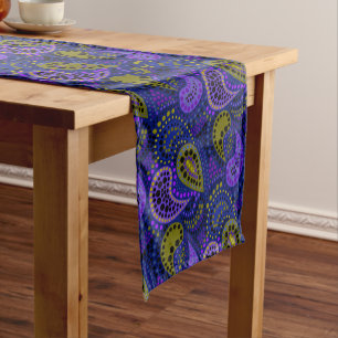 Turkish cucumbers abstract polka dot pattern short table runner